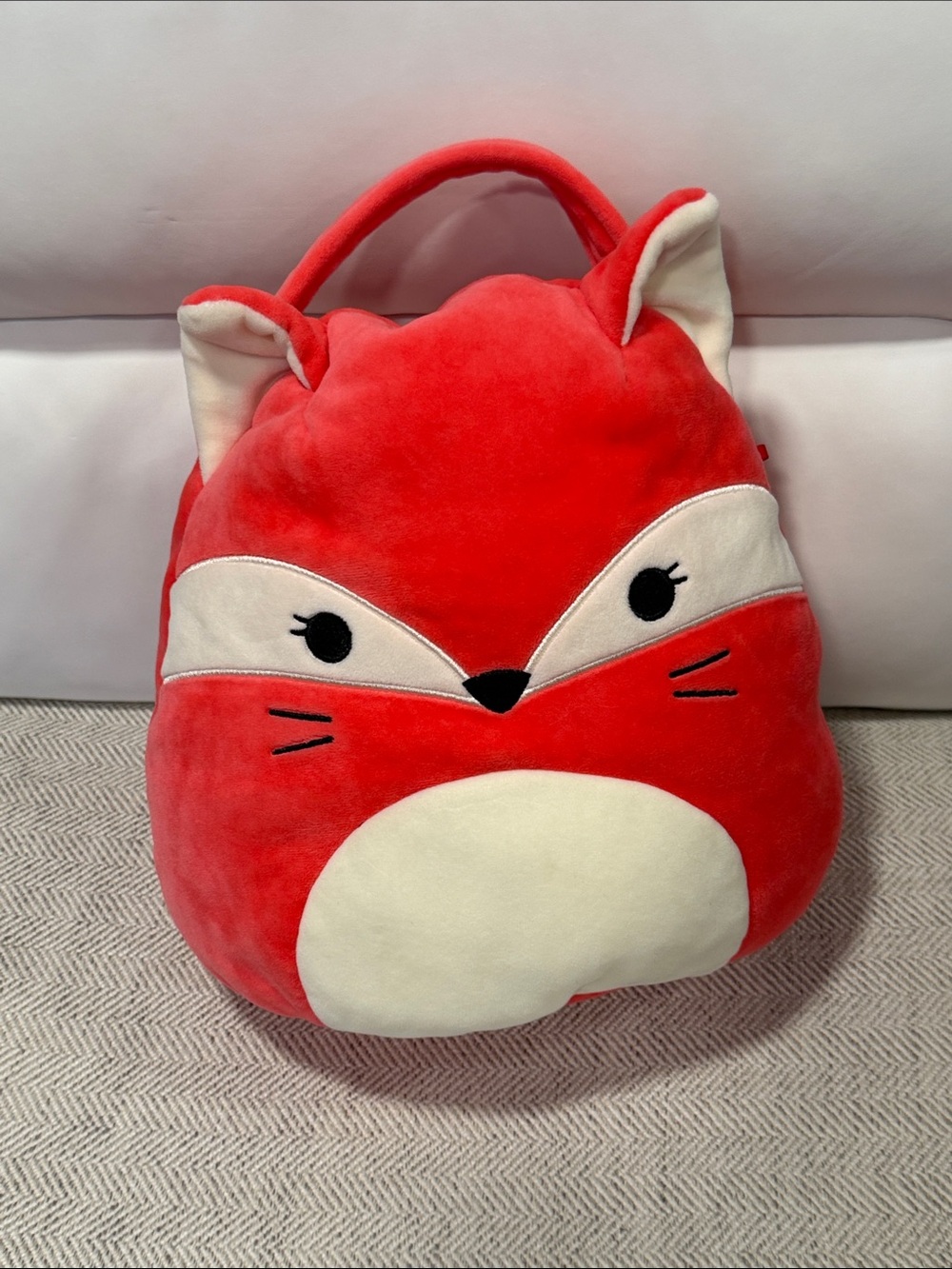 Squishmallows Red Plush Fox Kids Treat Bag - Soft Carry Toy